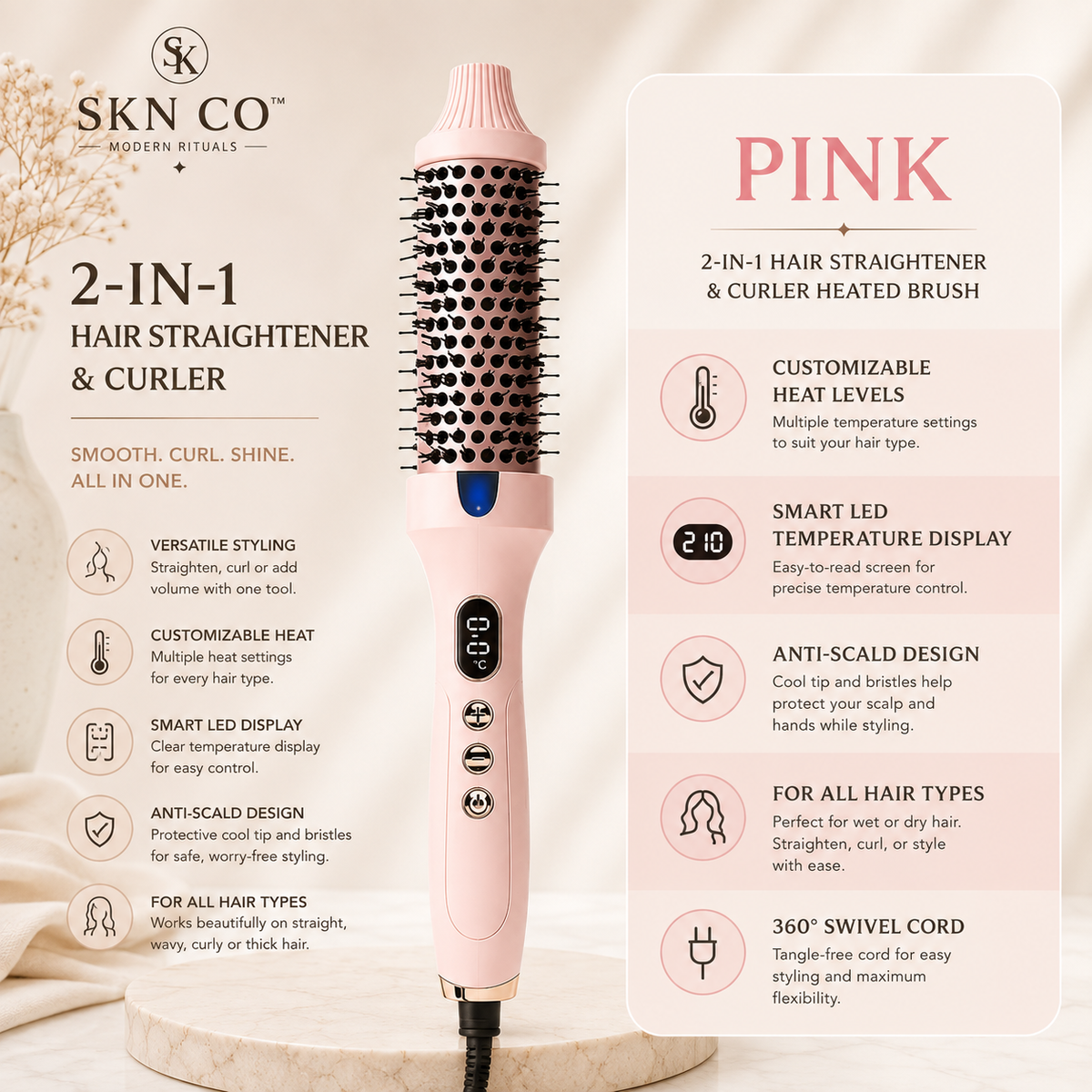 SKN CO™ SalonWave Infrared Wave Brush