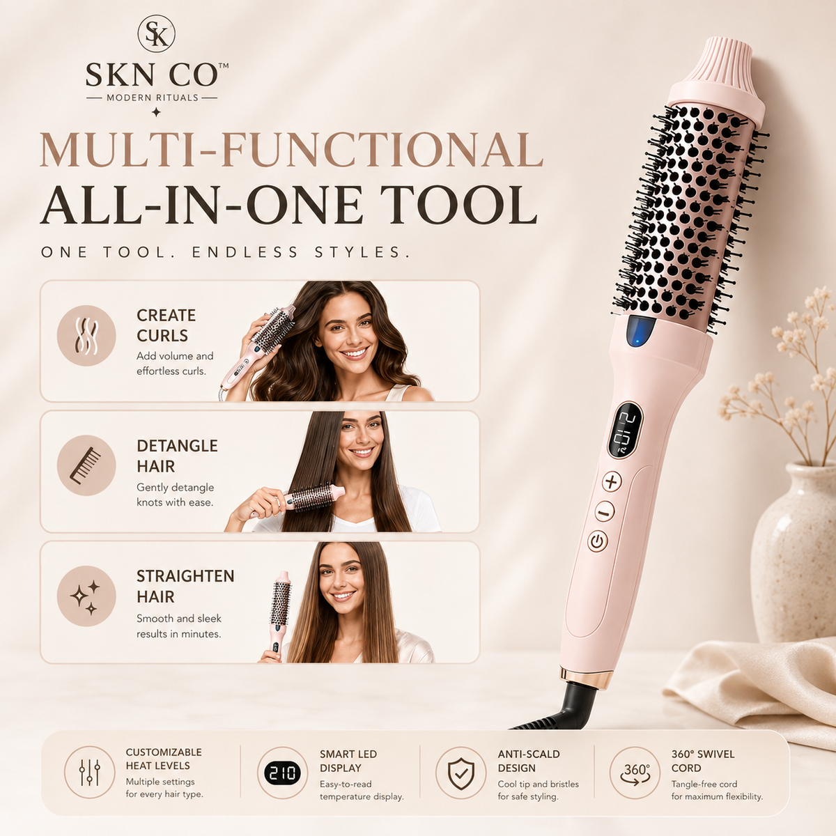 SKN CO™ SalonWave Infrared Wave Brush