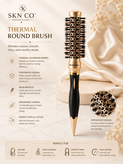 4-Piece Heat-Resistant Volumizing Round Brush Set