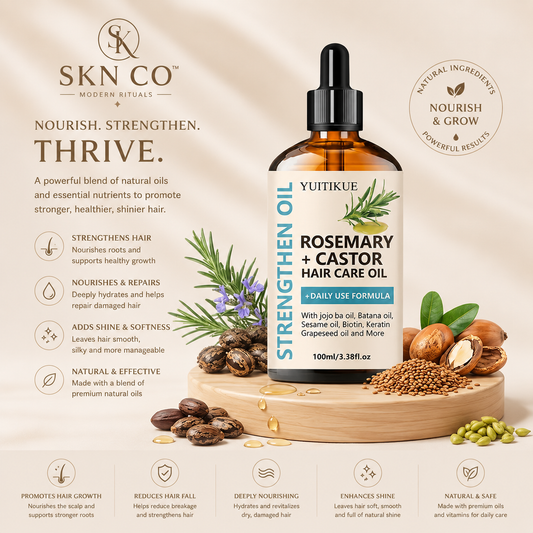 Rosemary + Castor Hair Care Strengthen Oil